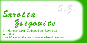 sarolta zsigovits business card